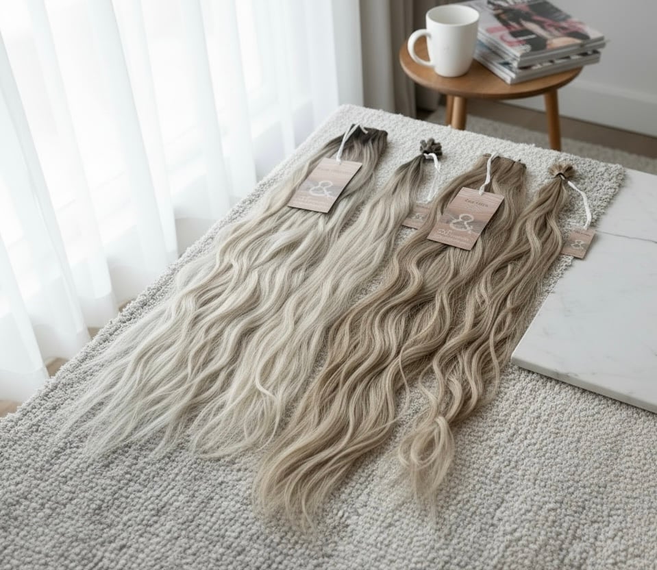 Say Yes and Fade Into You Beach Wave textured micro weft extensions