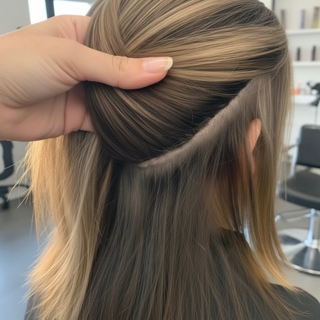 Hidden hand-tied weft install by Jules, blended in I Think I Love You and Modern Love